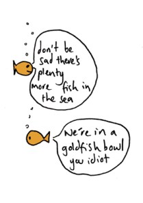 (Goldfish Bowl = Dating Website)